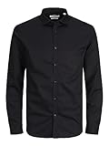 Jack & Jones Jprblacardiff Noos-Camiseta Manga Larga, Negro, para Hombre