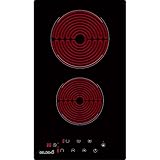 BELDEKO - Placa vitrocerámica con 2 focos de 3000 W, extra plana, temporizador y control táctil