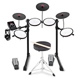 Alesis Turbo Max Set de Batería Eléctronica con Parches de Malla Silenciosos de 8 Pulgadas