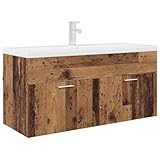 vidaXL Mueble de Lavabo con Puerta Madera Vieja 38,5 x 100 x 46 cm, Mueble de baño Moderno