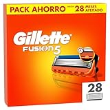 Gillette Fusion5 Pack de 28 Recambios Para Maquinillas De Afeitar, Cuchillas De Afeitar Con 5