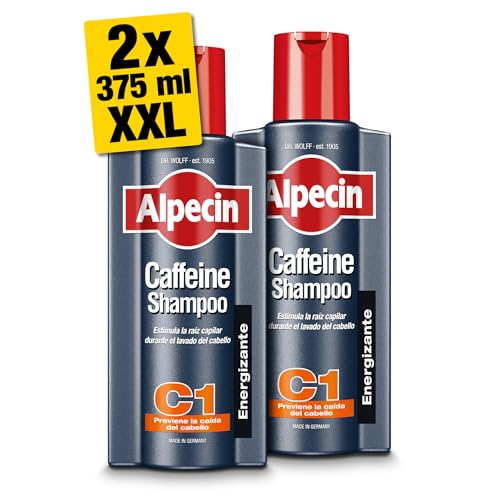 Alpecin Caffeine Shampoo C1 2x 375ml | Champu anticaida hombre y con cafeina