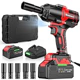 Bamse llave impacto inalámbrica 1000Nm, batería 4000mAh, 5 casquillos