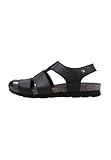 Panama Jack Sandalias planas Stanley para hombre, Negro