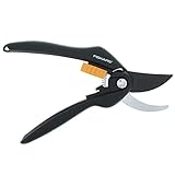 Fiskars Tijeras de podar con cuchilla bypass, Capa antiadherente des Cuchillas de acero de calid...