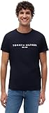 Tommy Hilfiger Camiseta de Manga Corta para Hombre Core Tommy Logo Cuello Redondo