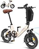 Bodywel T16PRO Bicicleta Eléctrica Plegable, 14" Portable E-Bike, City EBike con 4.5 Pulgadas