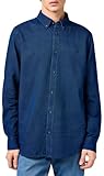 Wrangler Shirt Camiseta, Indigo Oxford, S Hombres