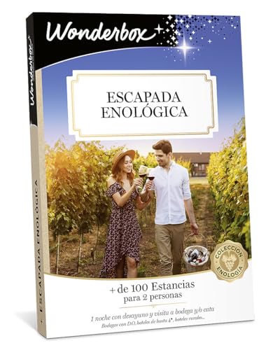 WONDERBOX - Caja Regalo - Escapada enológica - 1 Noche con Desayuno y Visita a Bodega con cata