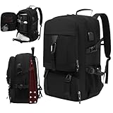 Mochila de viaje multifuncional con compartimento para zapatos y puerto USB, ideal para organizar