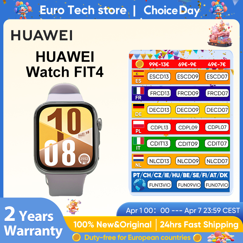 HUAWEI FIT 4, pantalla AMOLED de 1,8", reloj inteligente con control de salud y llamadas Bluetooth