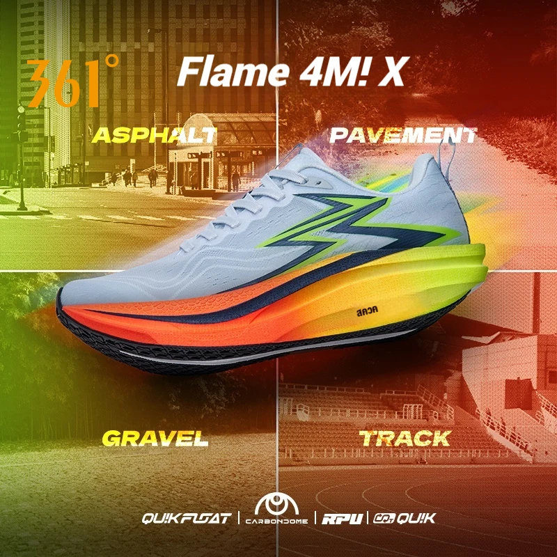 361 grados Flame 4,0 MIX zapatillas para correr placa de carbono carreras