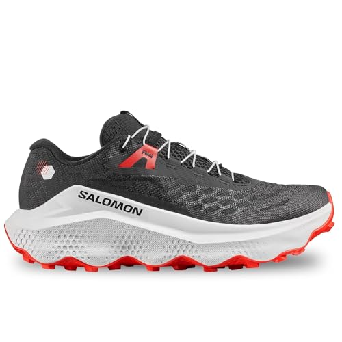 Salomon Ultra Glide 4 - Zapatillas de trail running, color negro, blanco, rojo