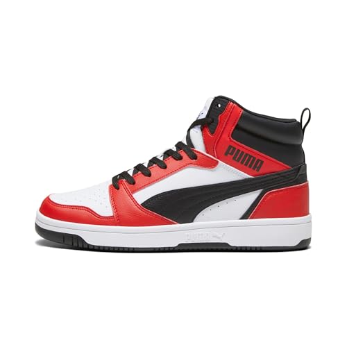 PUMA Rebound V6, Zapatillas Unisex adulto, Puma White Puma Black For All Time Red