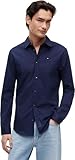Tommy Jeans Tjm Original Stretch Shirt Camisa, Azul