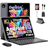 Tablet 11 Pulgadas en Gemini AI, Tableta Android 16 en Funda, Ratón & Teclado, Octa-Core, 24 GB RAM