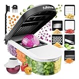 Cortador de Verdura Mandolina, Rallador Picadora Manual de Cebolla Pepino Patatas Fritas Queso