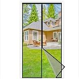 NUEVA Mosquitera Puerta Magnética 90x210 cm, Mosquitera para Puerta con Imanes Potentes