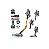 Aspiradora sin Cable Escoba S9,45KPA/550W Aspiradora Inalámbrica Tubo Plegable y Base de Carga Mural