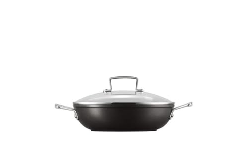 Le Creuset Cacerola de aluminio antiadherente con tapa, diámetro 24 cm