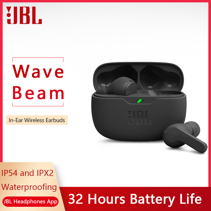 Auriculares Bluetooth JBL WAVE BEAM compatibles con aplicación True Wireless