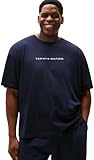 Tommy Hilfiger Camiseta de Manga Corta Hombre con Cuello Redondo, Azul (Desert Sky), 2XL