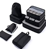 Organizador de Equipaje 8 en 1 Set con Bolsa de Zapato de Nylon