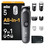 Braun Recortadora Todo En Uno Series 5, AIO5545, Kit De Styling 9en1 Para Barba, Pelo, Orejas...