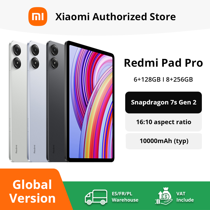 Xiaomi Redmi Pad Pro Versión Global 12.1"WIFI 120Hz "2.5K Pantalla Snapdragon ® Batería 7S Gen 2