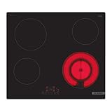 Bosch - Placa vitrocerámica, 60 cm, Serie 4, Control TouchSelect, Negro, PKF611BB8E