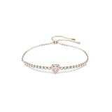 Swarovski One bracelet, Heart, Pink, Rose gold-tone plated