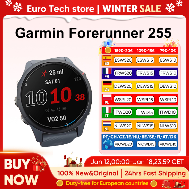 Garmin Forerunner 255 con Pantalla de 1.3, 14 Días de Batería, Monitor de Calorías, Wifi, 5ATM