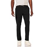 Amazon Essentials Pantalones Informales de Estilo Chino, Elásticos y de Corte Ajustado Hombre, Negro