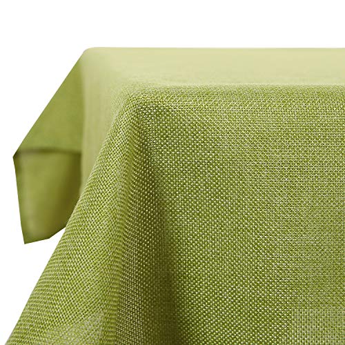 Deconovo Mantel de Mesa Impermeable Rectangular 140 x 250 cm, Lino