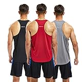 frueo 3 Pack Camiseta de Tirantes Deportiva Hombre Culturismo Fitness Tank Top Hombre