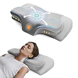 Almohada Cervicales y Cuello Viscoelástica - Almohada Ergonómica y Ortopédica de Espuma con Memoria