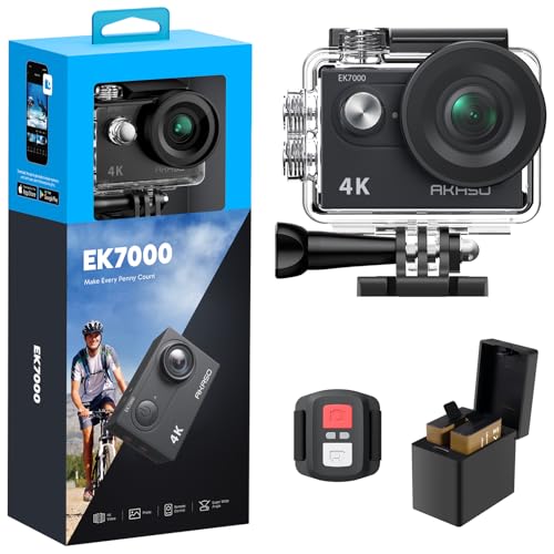 AKASO Cámara Deportiva 4K, WiFi Cámara de Acción, Gran Ángulo 170° con Control Remoto