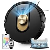 Vexilar W9 Robot Aspirador y Fregasuelos 8000Pa, Robot Aspirador con Navegación Láser