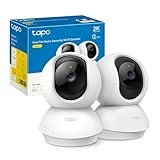 Tapo C210(2-Pack) - Cámara IP WiFi 360° Cámara de Vigilancia 2K Visión Nocturna Admite Tarjeta SD