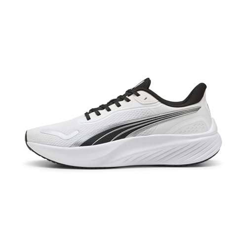 Puma - Pounce Lite, Zapatillas para Correr de Carretera Unisexo, Puma White-Puma Black,