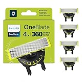 Philips OneBlade Original 360 cuchillas, compatibles con todos los mangos OneBlade y Pro, 4 unidades