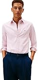 Tommy Hilfiger Camisa Heritage Oxford Stripe RF MW0MW36238 L/S para Hombre, Color Rojo, XL