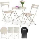 KESSER® Juego de Muebles de Jardín de 3 Piezas Con 2 Sillas Plegables