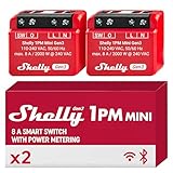 Shelly 1PM Mini Gen3- Relé Interruptor Inteligente WiFi y Bluetooth, 1 Canal 8A con Medidor de…