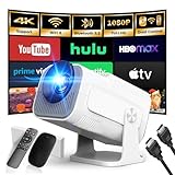 [App Integrada] 2026 Upgraded Proyector Portátil 1920x1080P 4K Supote Videoproyector Dual Control W