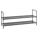 T-LoVendo Zapatero de 2 Alturas Estantería Organizador Zapatos Botas Bolsos Estantería para 8 Pares