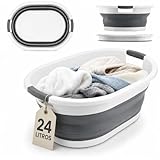 Cesto Plegable de Colada Silicona con Asas | Capacidad 24 litros