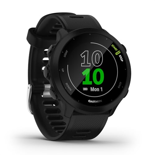 Garmin Forerunner 55 con GPS, Planes de entrenamiento, Notificaciones y seguimiento del bienestar