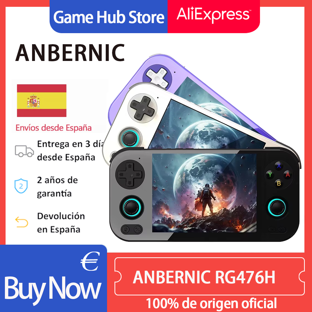Consola de juegos portátil Anbernic RG476H, pantalla LTPS de 4,7 pulgadas, Android 13/Unisoc T820