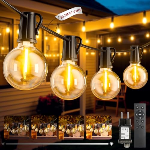 Guirnalda Luces Exterior, 20.7M/67.9Ftcon 30+1 G40 Bombillas, 3 Modos